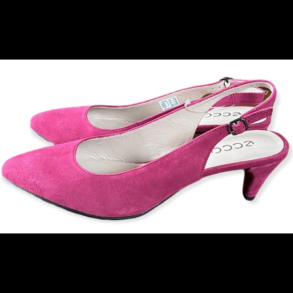 ECCO Women's Suede Shape 45 Pointy Sling Back Pump - Picture 1 of 8